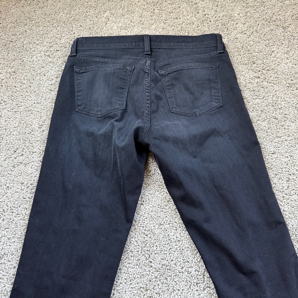 J Brand Black Skinny Alley Cat Zip-Off Lamb Leather Cuff Skinny Jeans Size 27 - Picture 10 of 10
